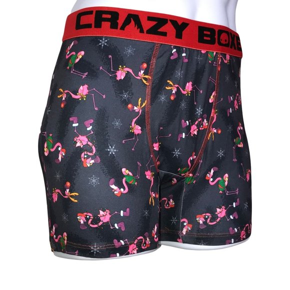 NWT Crazy Boxer 2 Pack Funny Santa Flamingo Christmas Holiday Underwear Men's S - Picture 3 of 10